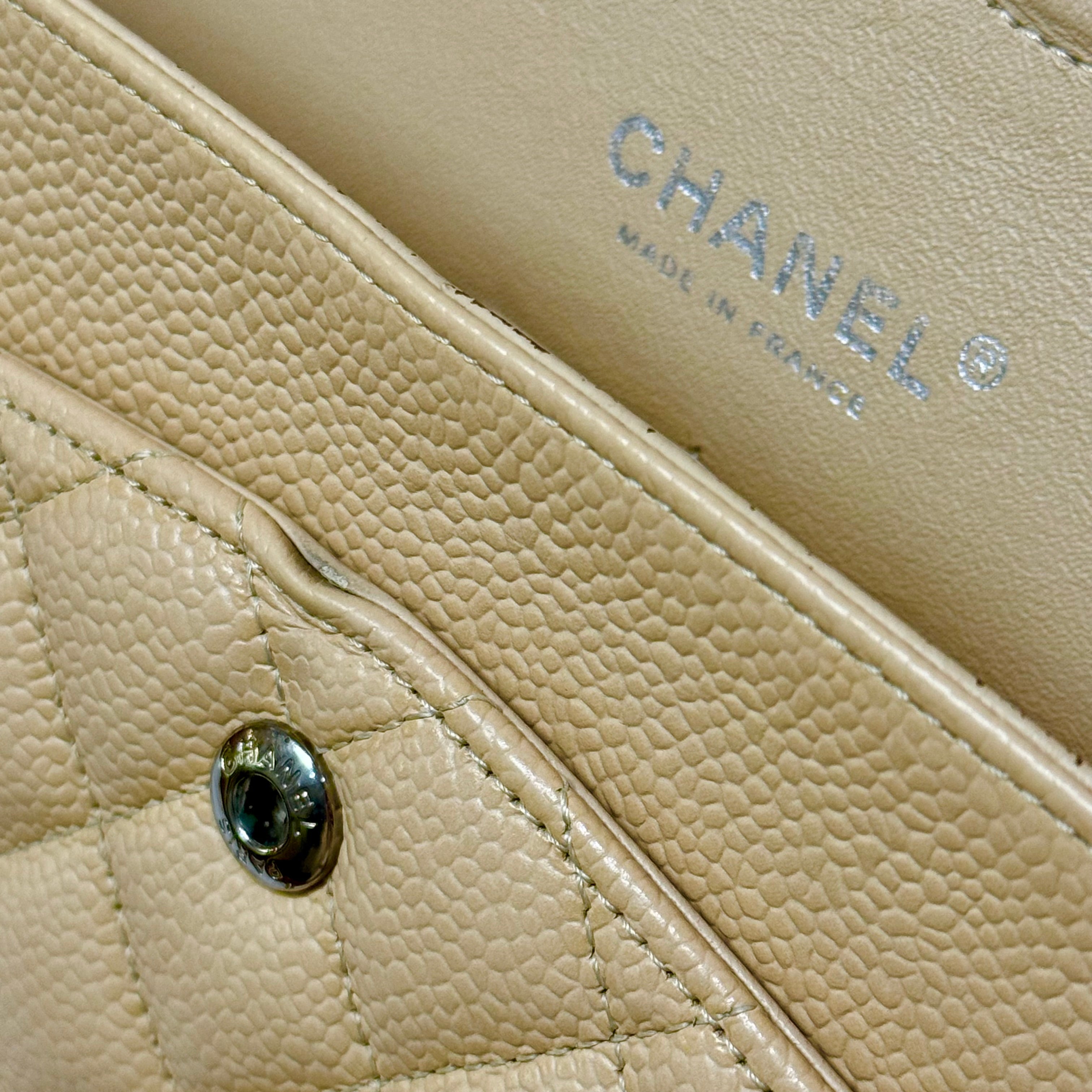 CHANEL CF MEDIUM CALFSKIN BEIGE