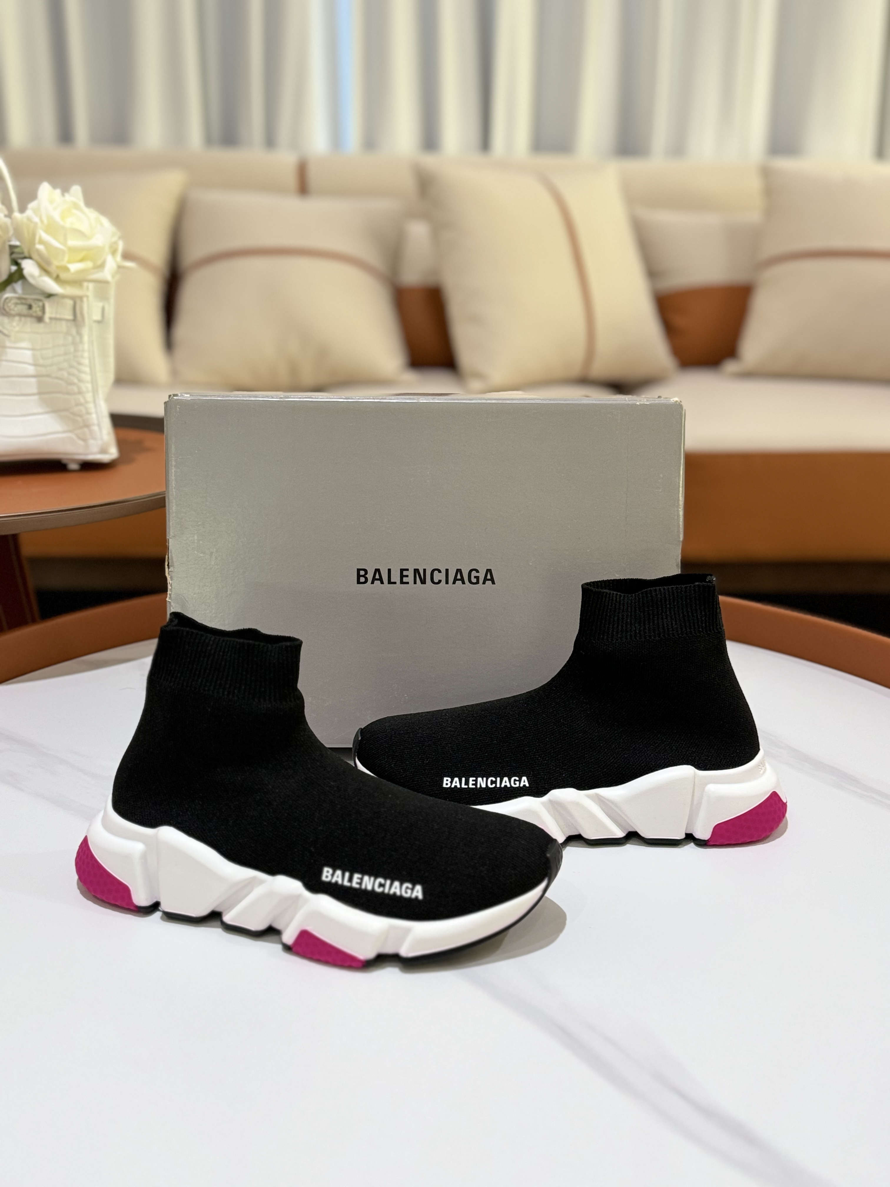 BALENCIAGA SPEED RECYCLED KNIT SNEAKER | COLLINS RAIN