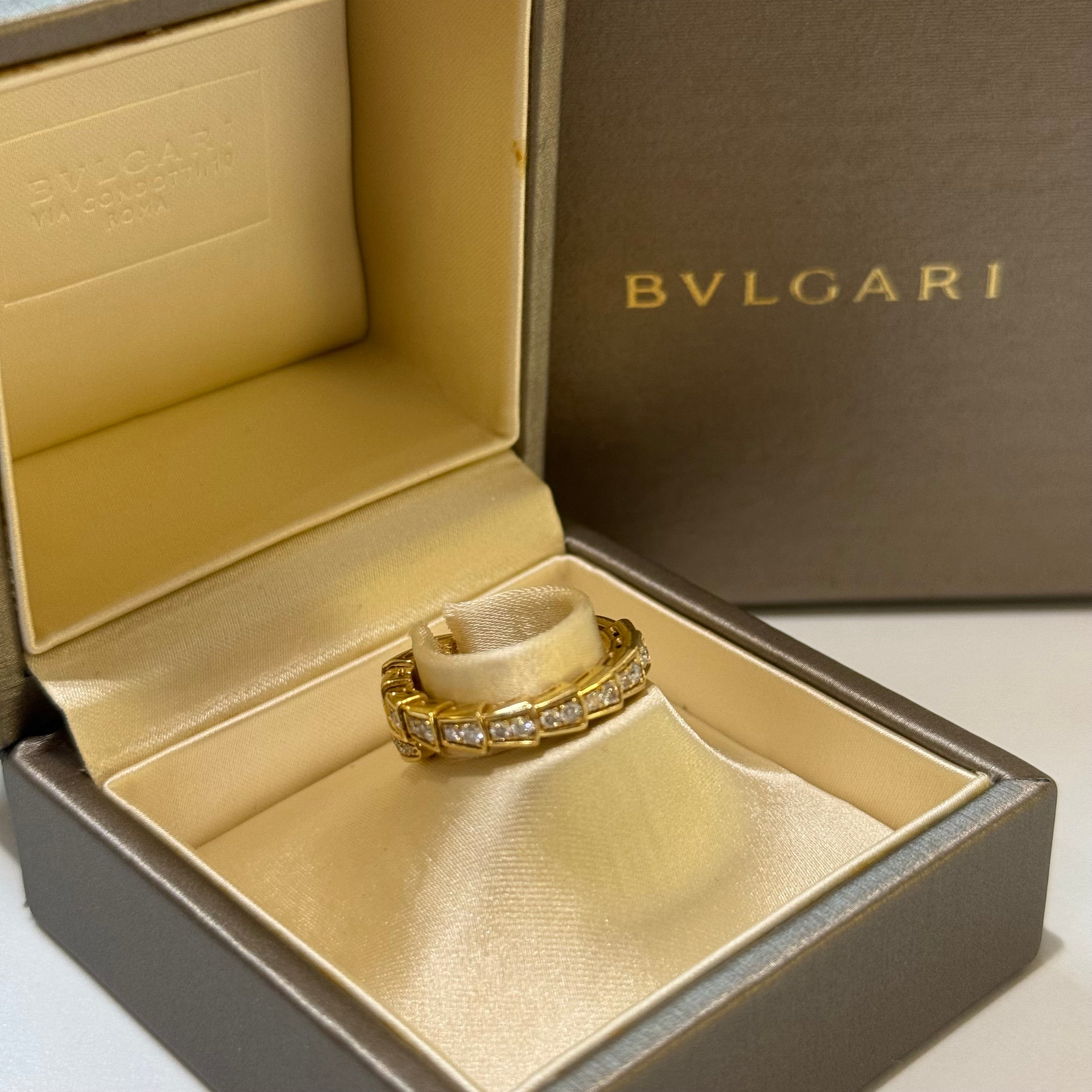 BVLGARI RING SERPENTI VIPER YELLOW GOLD